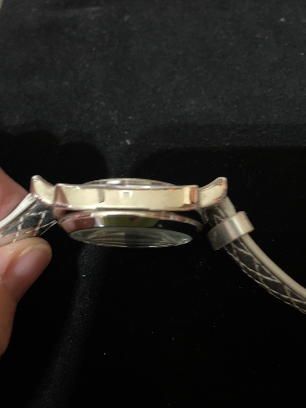 Dooney & Bourke Silver Quilted Leather Strap Watch with Gold Accents. - Picture 10 of 11
